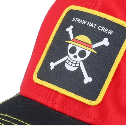 Gorra CAPSLAB Luffy de One Piece Roja