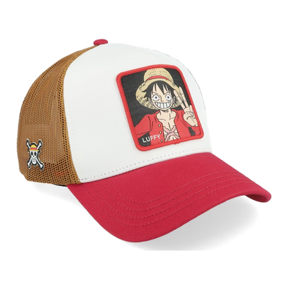 Gorra Blanca CAPSLAB One Piece Luffy Sombreros de Paja