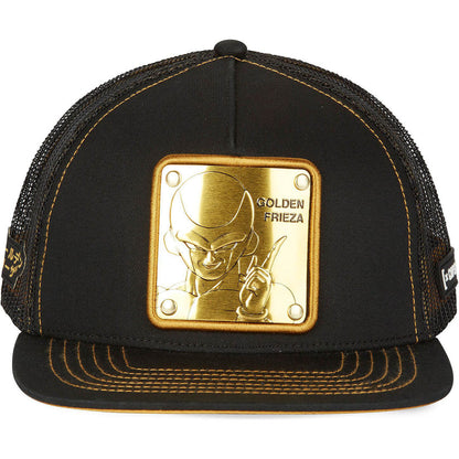 Gorra CAPSLAB Dragon Ball menta Freezer Dorado Visera Plana