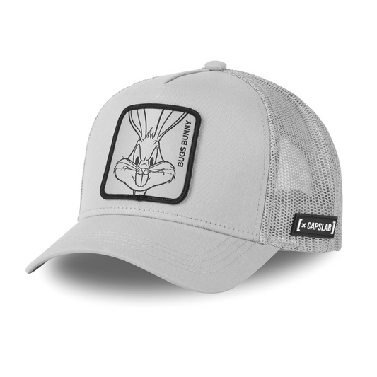 Gorra CAPSLAB Looney Tunes Bugs Bunny Blanco